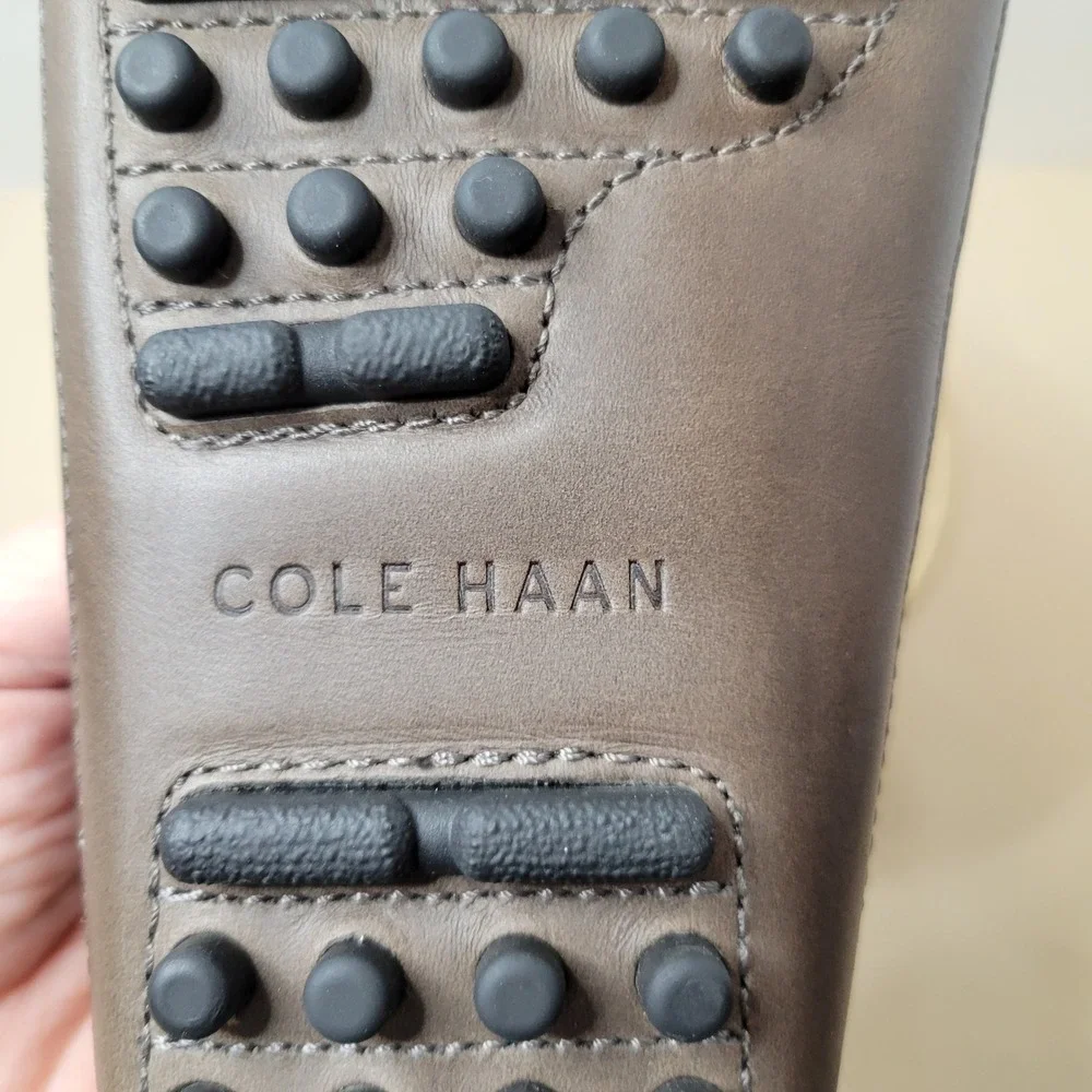 Cole Haan Howland Mens Brown Textured Leather Driving Penny Loafers C27353 10M